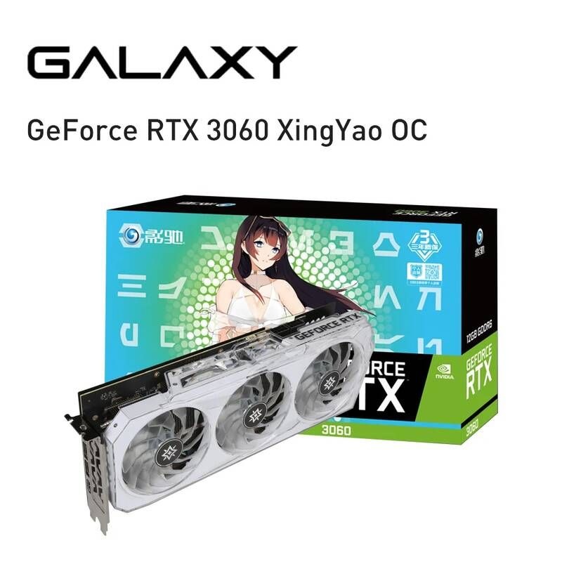 [해외] 갤럭시 뉴 그래픽 카드 RTX3060TI RTX3060 TI LHR GDDR6X 8G 8GB NVIDIA 256bit 8 핀 게임용 비디오 GPU