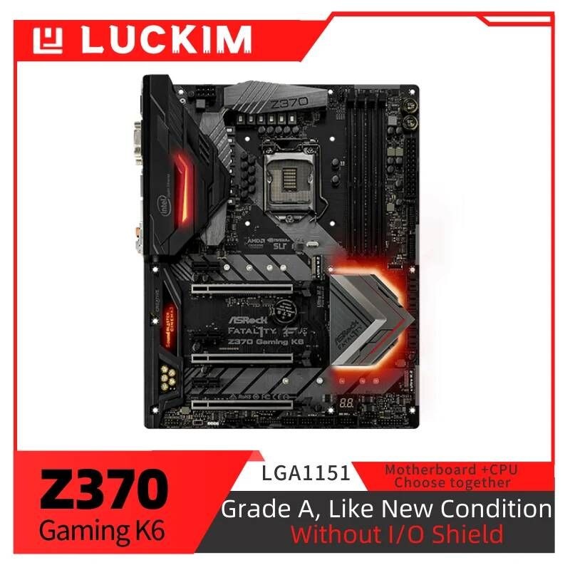 UnKnown [해외] 마더보드 메인보드 리퍼브 Z370 게임용 K6 LGA1151 DDR4 8 세대 인텔 코어 프로세서 지원