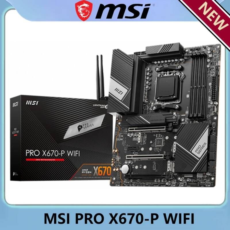 [해외] 마더보드 메인보드 MSI PRO X670-P WIFI AMD X670 DDR5 ATX 소켓 AM5 WiFi6 컴퓨터 하드웨어 및 소프트웨어 게임 PC 마더 보드