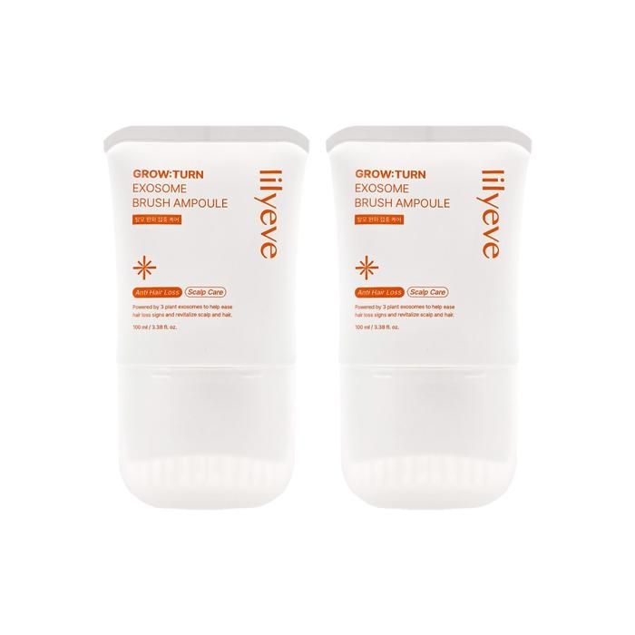 릴리이브 그로우턴 엑소좀 브러쉬 앰플 100ml 2개 탈 모 두피 케어