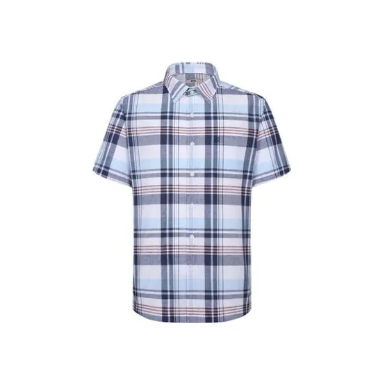 닥스셔츠 DAKSSHIRTS 린넨혼방 라지체크 캐주얼 반팔셔츠 DLS3SHCS133A1