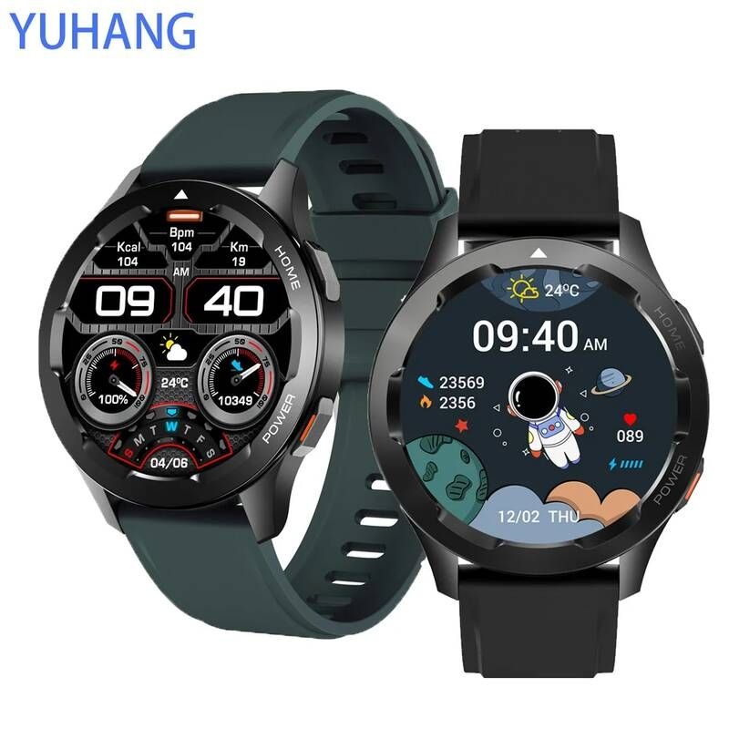 [해외] 스마트워치 스마트 워치 블루투스 전화 심장 박동 온도 혈액 산소 감지 NFC 액세스 제어 스포츠 수