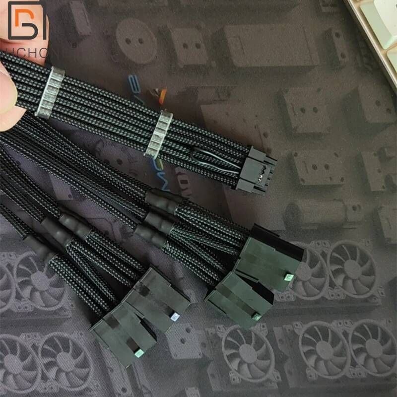 [해외] 12VHPWR 12 + 4 핀 3 개 8 GPU 그래픽 비디오 카드 16awg PCIE 5.0 케이블 RTX3090Ti RTX4090Ti 전원 공급 장치 연장