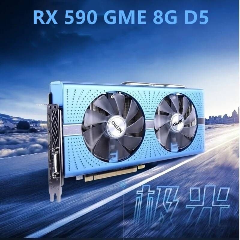 [해외] 사파이어 RX 590 580 8GB 그래픽 카드 GPU Radeon RX590 GME 니트로 AMD 비디오 데스크탑 PC 화면 컴퓨터 게임 맵