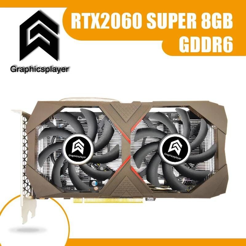 [해외] 그래픽 플레이어 8GB RTX2060 슈퍼 컴퓨터 카드 PC 게임 비디오 GDDR6 VGA 256Bit