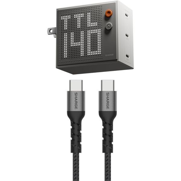 sharge [해외] Pixel 140 고속 GaN 충전기 최대 240W USB C 케이블 번들 217801