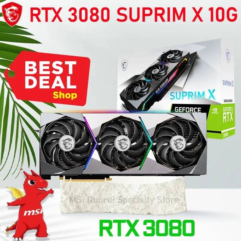 UnKnown [해외] GDDR6X MSI GeForce RTX 3080 그래픽 카드 12GB 384bit 게임용 비디오 GPU HDCP 1920MHz