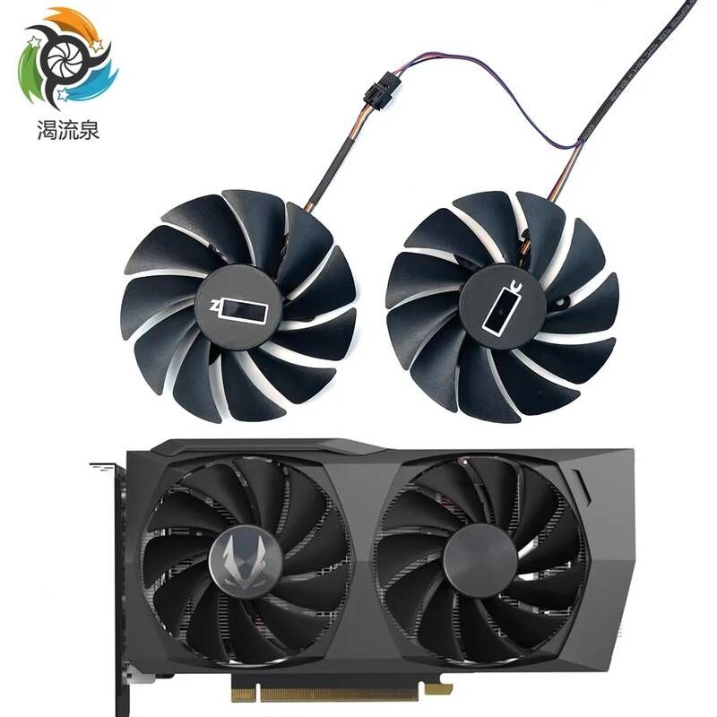 UnKnown [해외] 2 개/대 GA92S2U RTX3060Ti GPU 쿨러 Zotac 게임 RTX 3060 Ti 3050 트윈 에지 그래픽 카드 냉각 팬