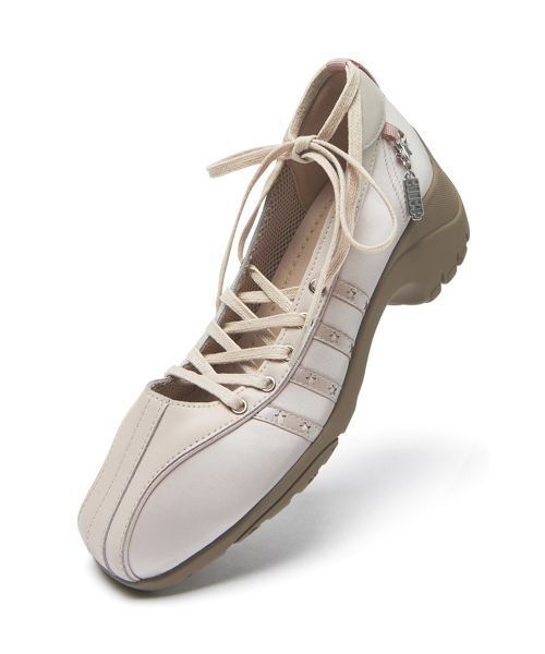 rockfish ILLIT BLISS HEEL LACEUP SNEAKERS - PINK BEIGE