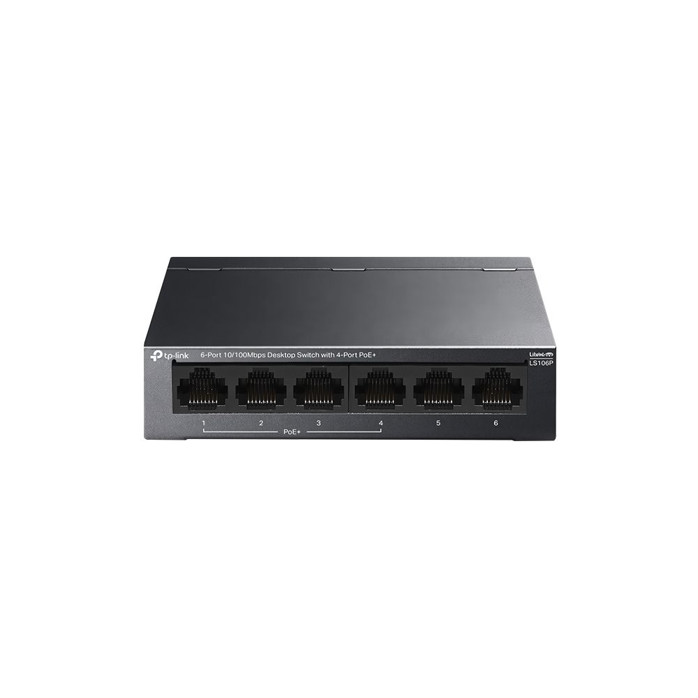 티피링크 티피링크 LS106P 6포트 10/100Mbps 데스크탑 PoE 랜선분배기 65W 스위칭허브 (4 PoE+ 포트)