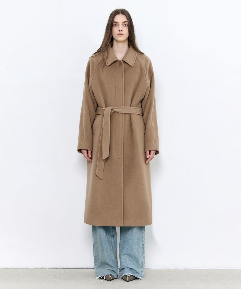 INSILENCE WOMEN <매장정품> 인사일런스 INSILENCE WOMEN 페미닌 발마칸 로브 코트 CAMEL IW2D4CT05CA 300612