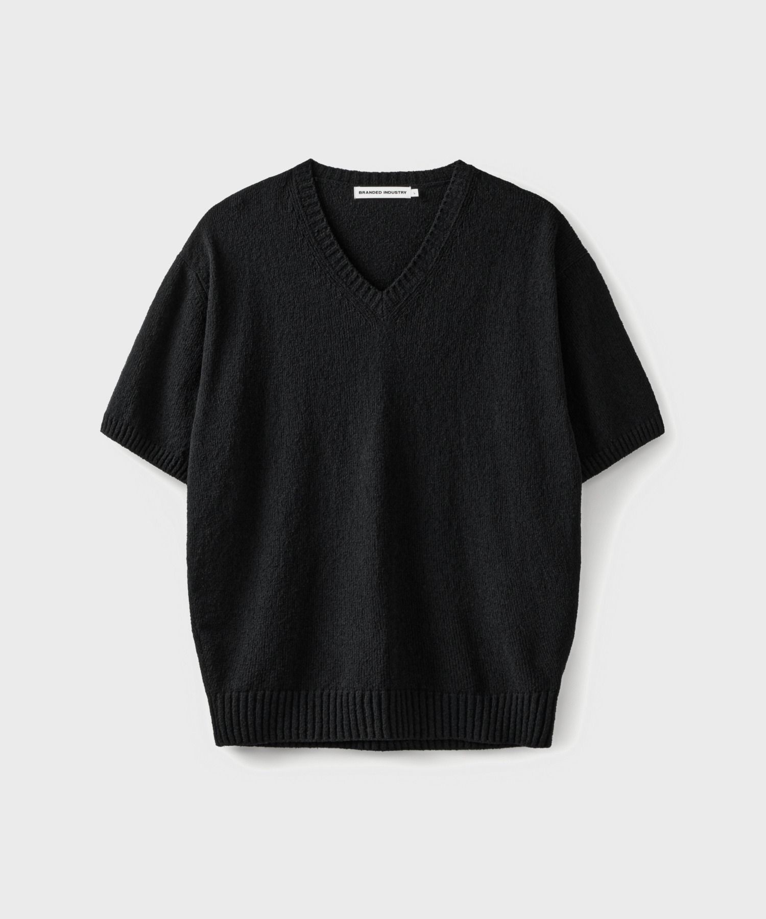 브랜디드 BR26KN39BK 남성 니트 울 TERRY BOUCLE V-NECK HALF KNIT [BLACK] 6408629