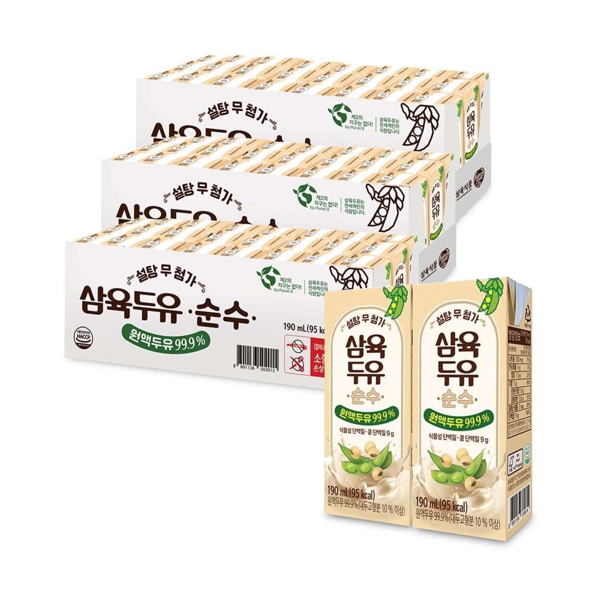 삼육두유 순수 두유 190ml x 24개 x 3박스