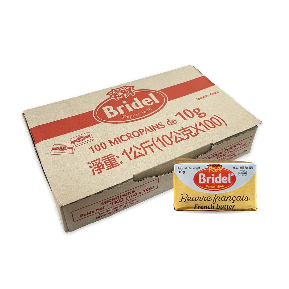 Bridel 프랑스 브리델 무가염 포션 버터 10g x 100개