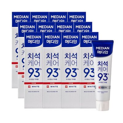 메디안 치석케어 화이트 치약 150g x 12개