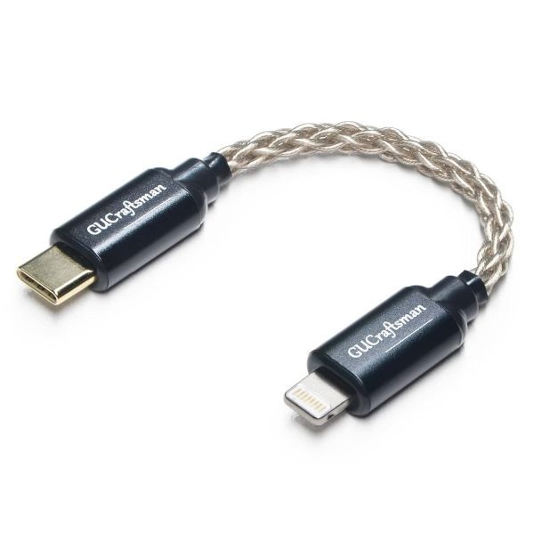 [해외] OTG 케이블 iOS to 타입 C/USB C 헤드폰 앰프 6N 싱글 크리스탈 실버 FiiO BTR5 Q1 Q3 Q3s Qudelix 5K xDuoo Link2 XD-05PLUS E1DA 9038G3 90
