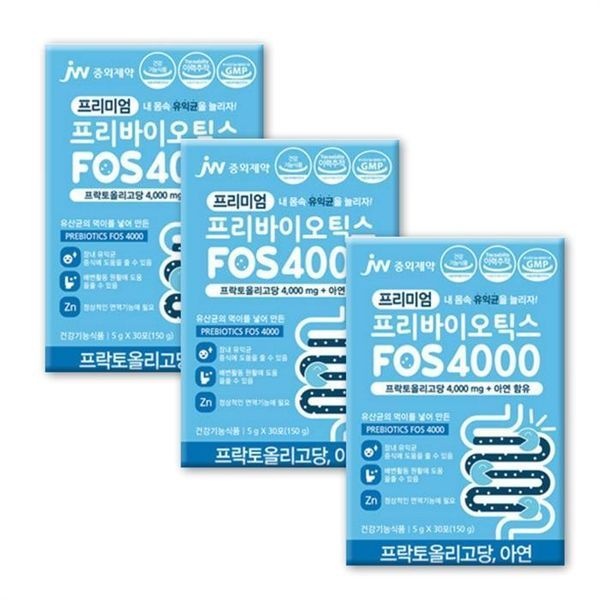 [하프클럽]중외제약 프리바이오틱스 FOS 4000 30포 x 3박스 SJ