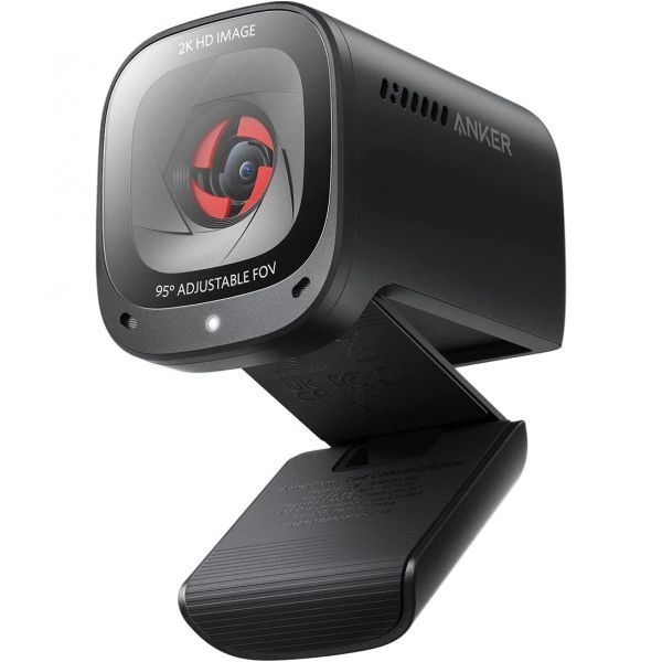 [해외] Anker 앤커 PowerConf C200 2K 웹캠 PC 노트북 Mac 호환 컴퓨터 카메라 저조도 보정 AI 노이즈 캔슬링 마이크 시야각 조절