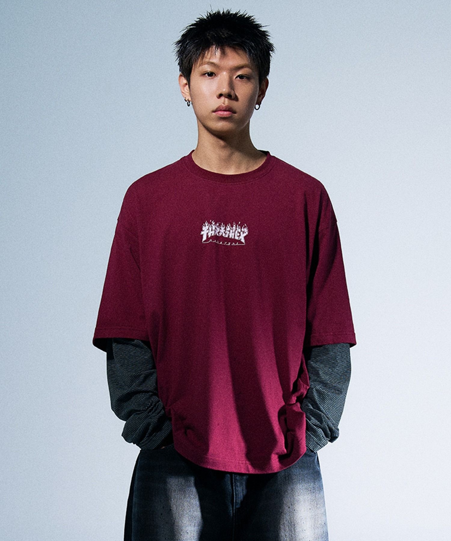 트레셔 고질라 레이어드 롱슬리브 퍼플 5513638 TR2503LT01PU