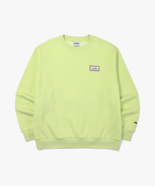 디아도라 DIADORA 컴피 기모 맨투맨 LIME