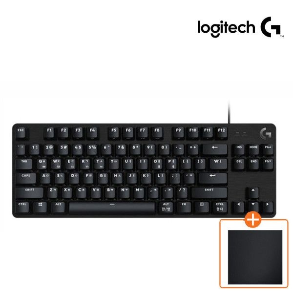 로지텍 G413 TKL SE 기계식 게이밍 키보드 + 마우스패드