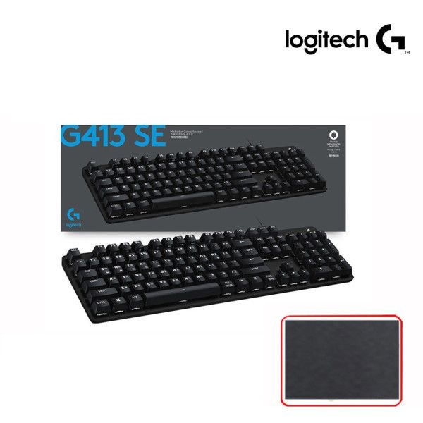 로지텍 (정품) 로지텍 G413 SE 기계식 게이밍 키보드 + 마우스패드