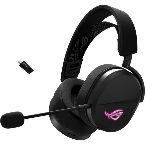 [해외] ASUS ROG Pelta 무선형(충전식) Gaming Headset with Detachable Mic – Tri-Mode (BT, 2.4GHz, USB-C) 50mm Titanium-Plated Drivers, 70Hr Battery, Er