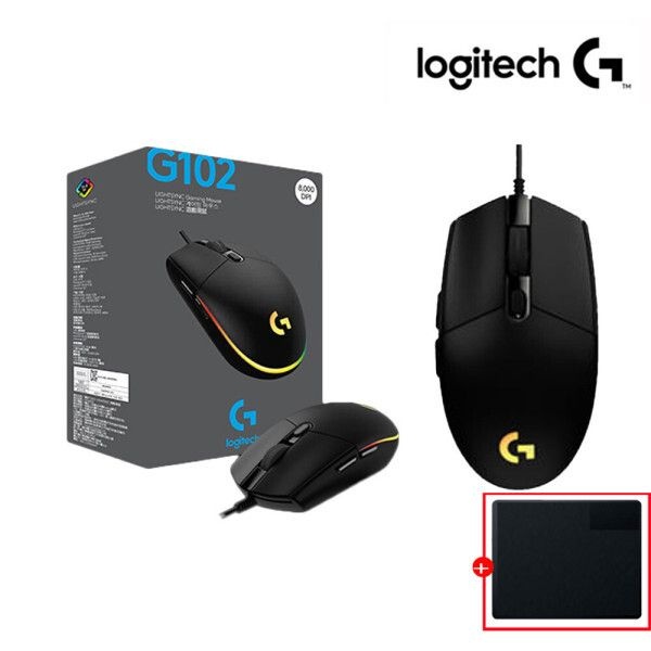로지텍 코리아 G102 2세대 LIGHTSYNC (정품박스) 블랙 + 마우스패드 / 화이트 + 마우스패드