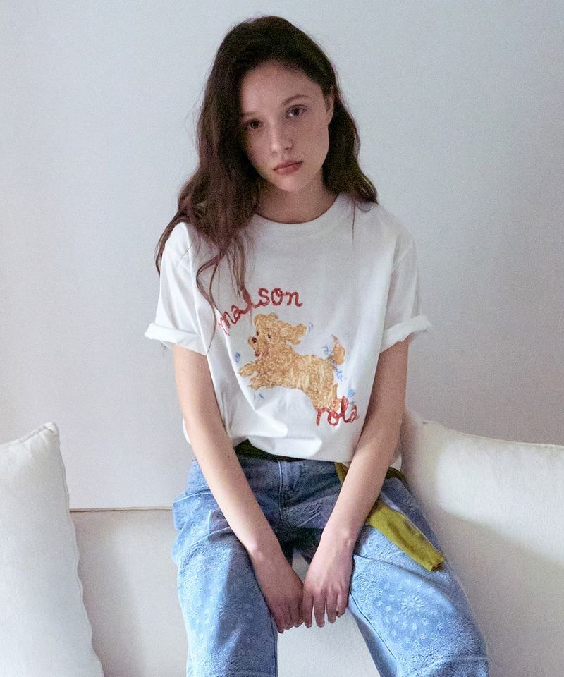 [7월 28일 배송] 로라로라 ROLAROLA ROLA PUPPY FRIENDS T-SHIRT WHITE 238783