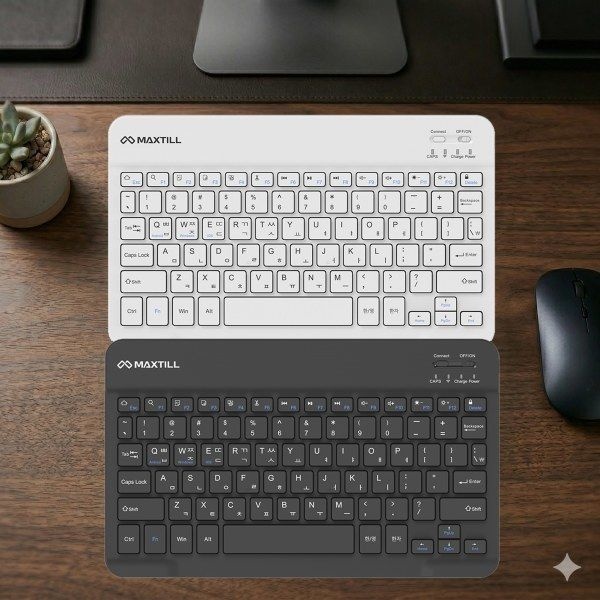저소음 블루투스 무선 키보드 휴대용 PC 애플 아이패드 아이폰 삼성 갤럭시 태블릿 무소음 미니 노트북