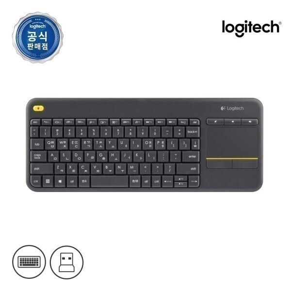 로지텍 공식 로지텍 K400 Plus Wireless 터치패드 무선 키보드 스마일캐쉬 1% 지급