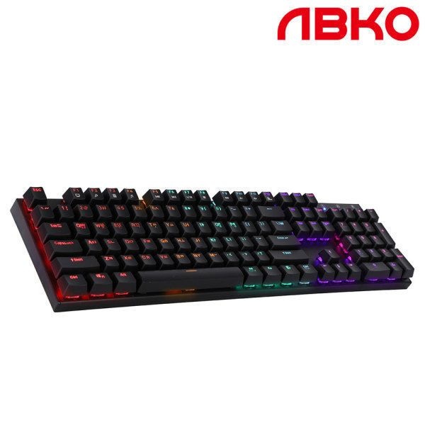 K640 LED 게이밍 기계식 키보드 갈축블랙