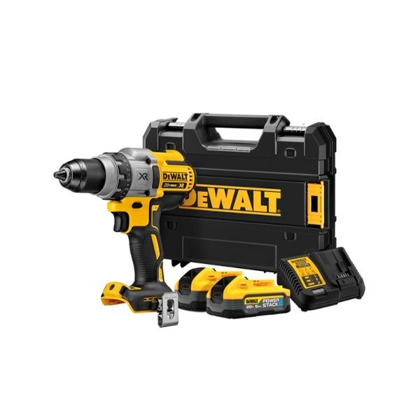 Dewalt 디월트 20V MAX POWERSTACK 5.0Ah XR 프리미엄 브러쉬리스 G2 드릴 드라이버 세트 DCD991H2 TSTAK 4103779