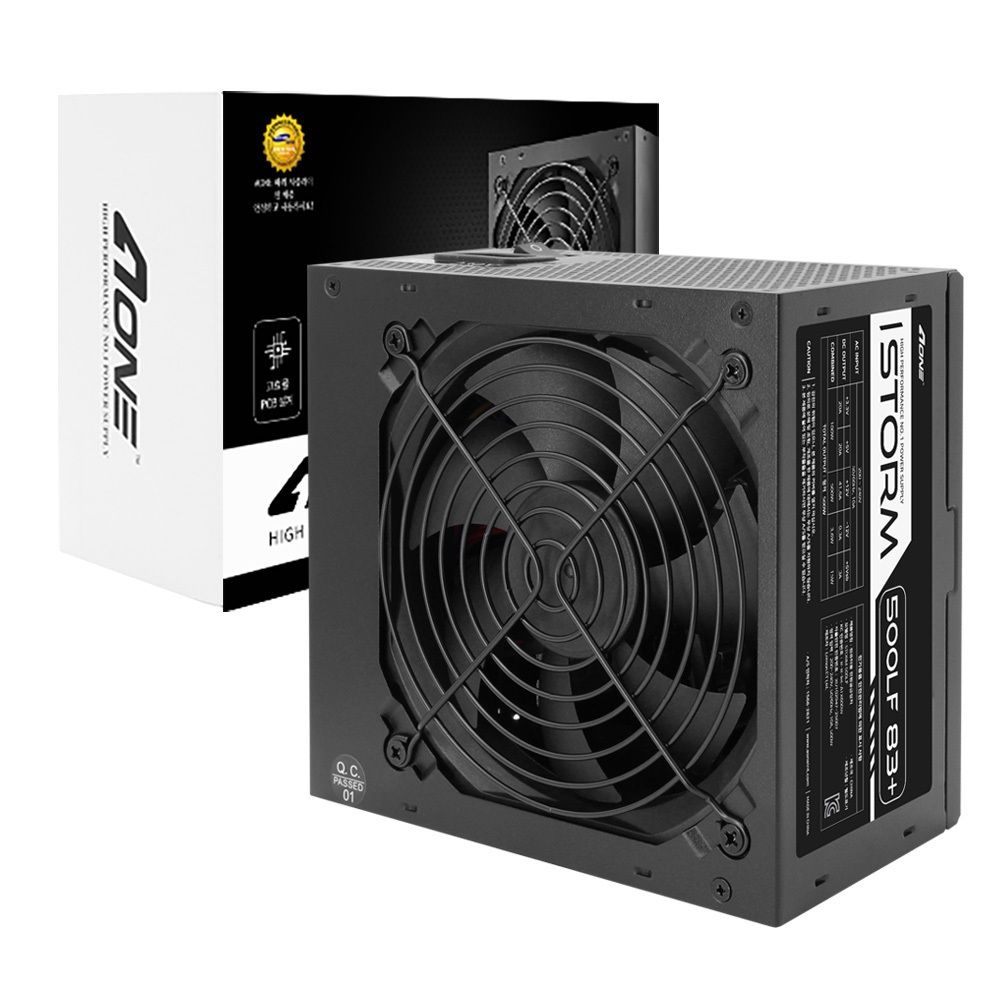 에이원아이엔티 에이원 스톰 500W 컴퓨터 PC파워 서플라이 500LF 83+ 박스
