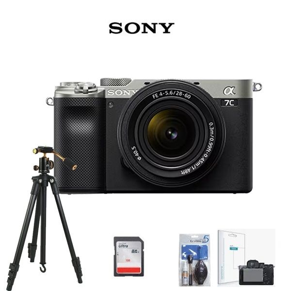 Sony 풀프레임 미러리스 알파 A7C+SEL2860렌즈+128G 4k +보호필름+크리닝킷+볼헤드삼각대 4092449