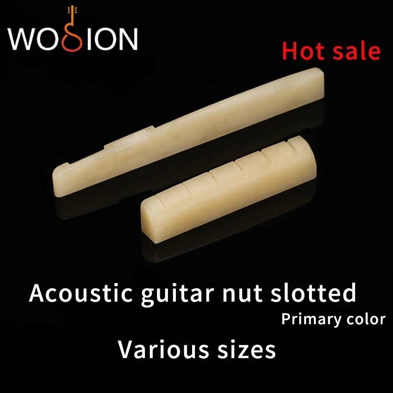 [해외] Wosion 소 뼈 원색 어쿠스틱 및 클래식 기타 너트 슬롯 다양한 크기로 된 상단 하단 악기 칼림바 마림바