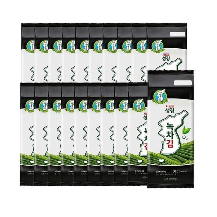 [지도표성경] 지도표 성경김 녹차 조각김 50g x 20봉
