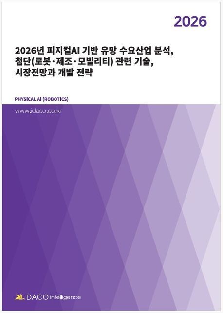 2026년 피지컬AI 기반 유망 수요산업 분석 첨단(로봇·제조·모빌리티) 관련 기술 시장전망과 개발 전략