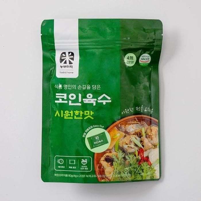 농부미학 코인 육수 시원한맛(4gx20정) x 3팩