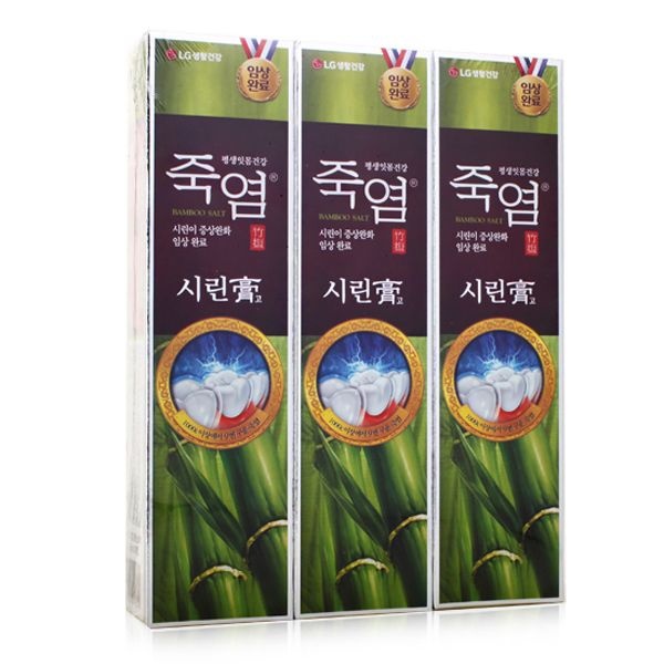 LG생활건강 죽염 시린고 치약 120g(3개입)