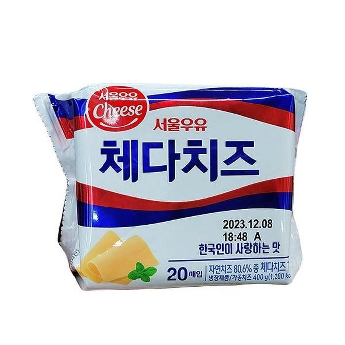 서울우유 체다 슬라이스 치즈 18g x 20매 x 1개 코스트코