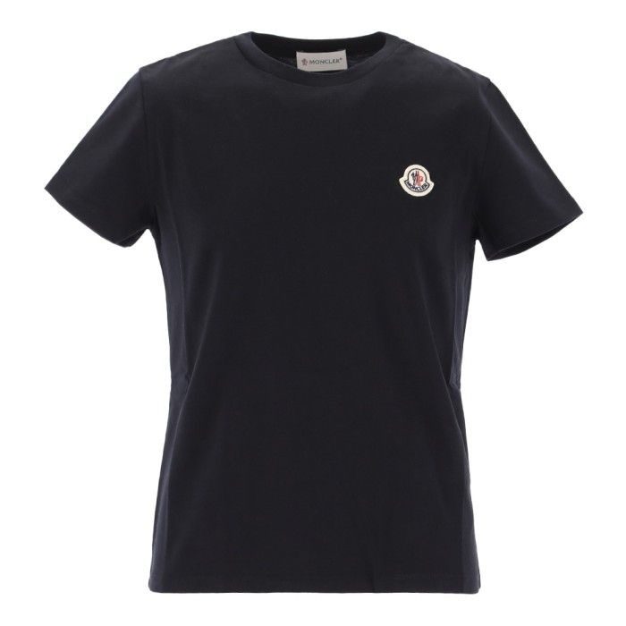 26SS 키즈 로고 패치 반팔 티셔츠 8C00034 89AT9 BLACK-K