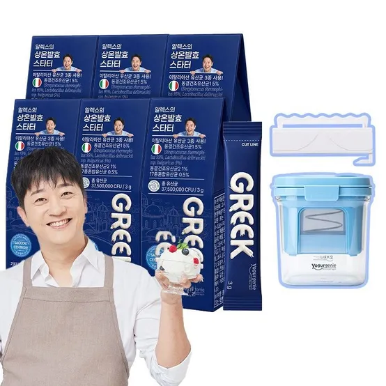 알렉스 상온발효 그릭요거트 6박스+유청분리기+밀봉클립[36055167]