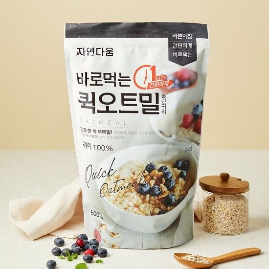 [자연다움] 바로먹는 퀵오트밀 500g (01. 1팩)