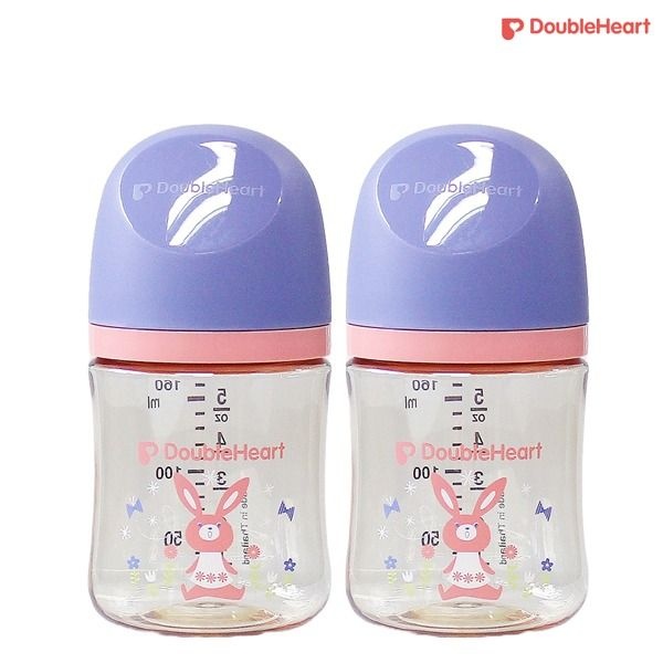 더블하트 모유실감 3세대 PPSU 160ml 노꼭지 트윈팩 택)놀러올래빗