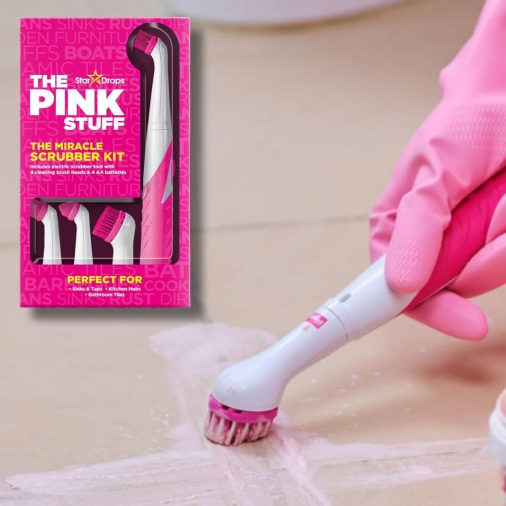 핑크 스터프 브러쉬 전동 청소솔 수세미 청소 도구 욕실 다용도 Pink Stuff