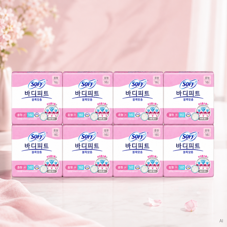 쏘피 바디피트 볼록맞춤 중형 16P x 8개