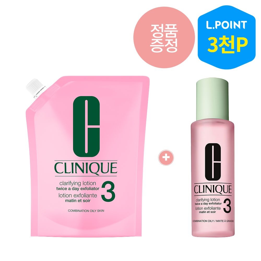 [롯데백화점] 크리니크 [8적립][단독] NEW 리필용 각질케어토너 3 400ml (+200ml 본품)(+ L.POINT 3천점)
