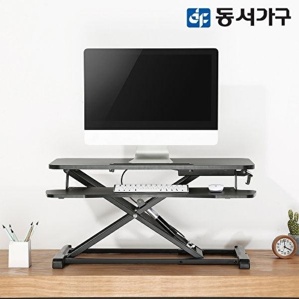 [동서가구]유로밍 스탠딩데스크 높이조절 수동식 모션 책상 DF643118