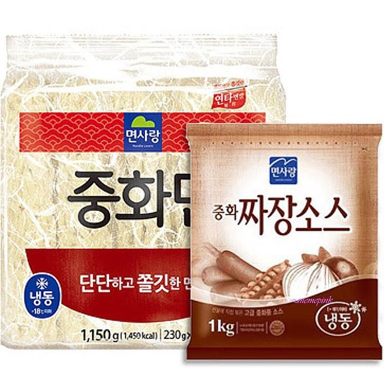 미미샵B10협력사 냉동짜장면 1Kg 소스 밀키트 간식 5인분 캠핑 중화면 면사랑ssu727
